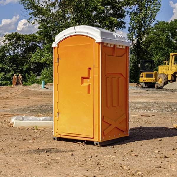 how often are the portable restrooms cleaned and serviced during a rental period in Rock Kansas